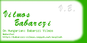 vilmos babarczi business card